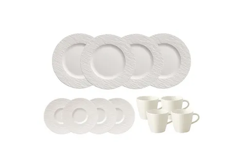 Villeroy & Boch Manufacture Rock Kaffeeservice 12-teilig - Elegantes 12-teiliges Kaffeeservice in Weiß, ideal für stilvolle Kaffeerunden. Das innovative Design mit mattstrukturierter Oberfläche sorgt für ein besonderes Erlebnis auf Ihrem Tisch.