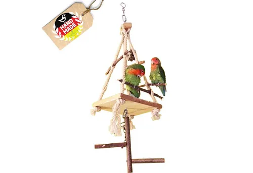 halmland Vogelspielplatz Vogelspielplatz Cliffhanger aus Naturholz hängend