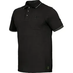 Leibwächter FLEXU Flex Line Polo-Shirt Jens schwarz, Gr. S - Herren-Shirt aus weichem, blickdichtem Piqué-Gewebe, antibakteriell und schnell trocknend, ideal für Freizeit und Beruf.