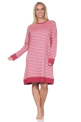 Normann Damen Langarm Nachthemd Beere, Größe 52-54 von Normann