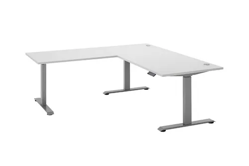 Carryhome Eckschreibtisch - Höhenverstellbar und modern - Kinderschreibtische, höhenverstellbar mit Kabeldurchlass und Memoryschalter für flexibles Arbeiten und optimale Ergonomie.