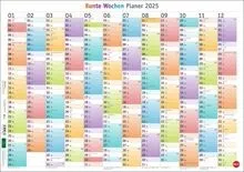 Bunter Wochen Posterplaner 2025 für Wand von Heye