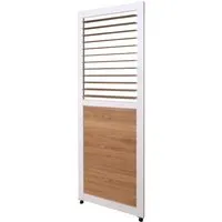 Lamellenwand für Pergola MCW-P65 – Aluminium in Holzoptik, 220x68 cm - Optimale Ergänzung für Ihre Pergola P65: Sicht- und Windschutz durch verstellbare Lamellen, wetterfestes Aluminium in Holzoptik, ideal für individuellen Komfort im Garten.