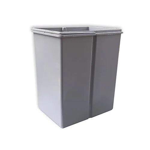 Naber Ersatzeimer alu grau 20 Liter - Mülleimer mit 20 Litern Volumen, passend für verschiedene Abfallsorter. Ideal für eine saubere und praktische Abfalltrennung im Haushalt.
