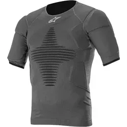 Alpinestars Roost Base Protektorenshirt - Schwarz, Größe L XL für Männer - Protektoren-Shirt mit strategisch platzierten Polsterungen für optimalen Schutz, weniger Nähte für mehr Komfort und kompatibel mit Alpinestars Brustprotektoren.