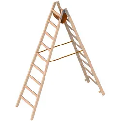 Layher 1053 Holzstehleiter 2x9 Sprossen nach Ö-Norm Z1501 von Layher