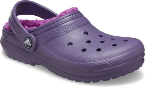 Crocs Kinder Classic Lined Clog K in Violett, Größe 38/39 - Pantoletten mit warmem Futter, ideal für kalte Tage. Bequem und stylisch, perfekt für aktive Kinder!