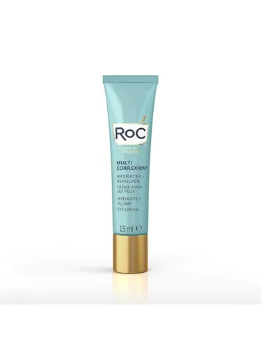 RoC Multi Correxion Hydrate & Plump Eye Cream 15 ml - Augenpflege: Feuchtigkeitsspendende Augencreme für jugendlich strahlende Augen, spendet intensive Hydratation und reduziert feine Linien.
