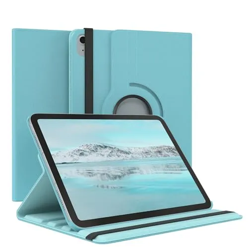 EAZY CASE - Tablet Hülle für iPad 10 Generation (2022) Schutzhülle 10.9 Zoll Smart Cover Tablet Case Rotationcase zum Aufstellen Klapphülle 360° drehbar mit Standfunktion Tasche Kunstleder Blau