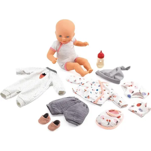 DJECO Babypuppe Pomea mit Koffer und Zubehör von Djeco