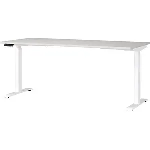Germania Schreibtisch Mailand, elektrisch höhenverstellbar, lichtgrau - Kinderschreibtische mit Elektroantrieb für ergonomisches Arbeiten, ideal für wechselnde Sitzpositionen und optimalen Komfort.