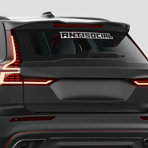 Frontscheibenaufkleber Antisocial Sticker Tuning Auto Aufkleber Decal FS146 Weiß