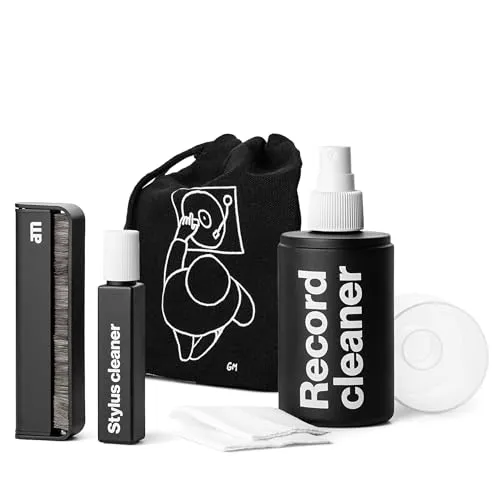 3-in-1 Vinyl Schallplatten Reinigung Kit – Vinyl LP Platten Reinigungsset mit Reinigungsspray, Antistatik Kohlefaserbürste und Nadelbürste | Record Cleaner für besseren Sound und erhöhte Langlebigkeit