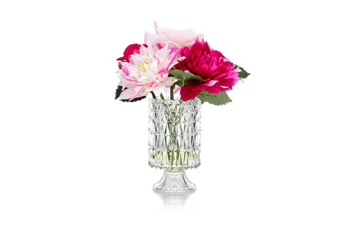 Kunstblume Kunstblumen Arrangement Blumen Blumendekoration Kunstpflanze Rosen & Dahlien, HAC24, Höhe 30 cm, in Glasvase