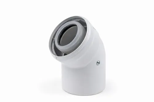 Uzman Ofenrohr 90° Abgasbogen Ø 80/125 mm - Sanitärinstallation, ideal für effiziente Abgasführung in Heizsystemen, sorgt für sichere und fachgerechte Installation.