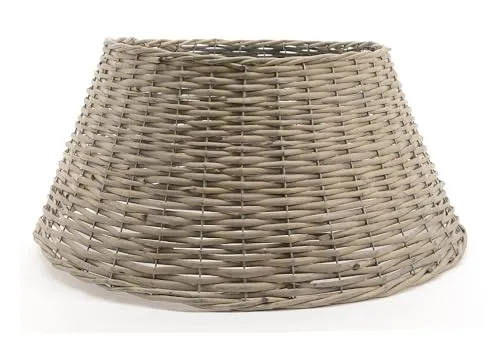 Christbaumständer Abdeckung Rattan Grau Weihnachtsbaumständer Korb Deko Ø 56cm