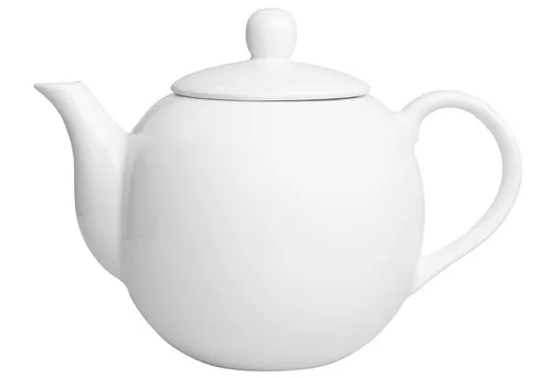 Teekanne - Weiße Porzellan Teekanne - Teekocher aus hochwertigem Porzellan, ideal für Teeliebhaber. Mit einer Höhe von 16 cm und einem eleganten Design bringt sie Stil in jede Teerunde.