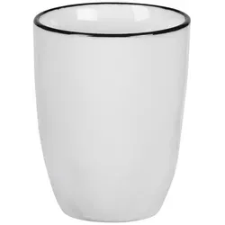 Broste Copenhagen Salt Espressobecher 10 cl White w/Black Rim