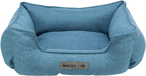 TRIXIE Tierbett Talis für Hunde, blau 60 cm x 80 cm - Hundebett in stilvollem Blau, ideal für entspannte Ruhezeiten und perfekten Komfort für Ihren vierbeinigen Freund.