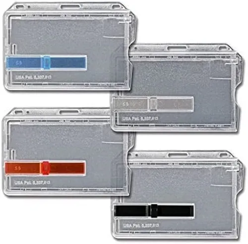 Kartenhülle Kartenhalter Ausweishalter für eine Karten Hartplastik Horizontal