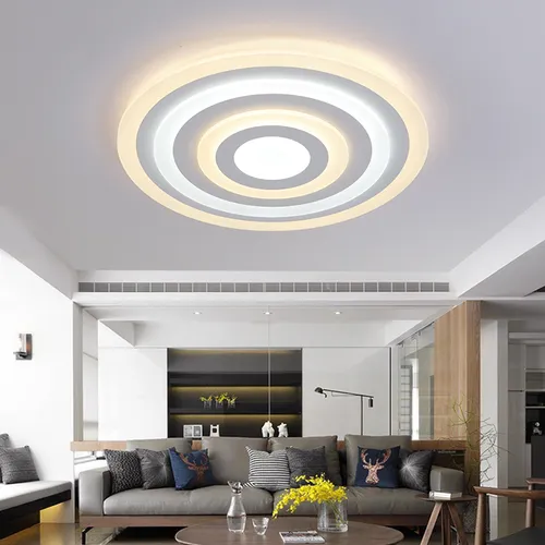 LED Deckenleuchte XW096  Ø 50 cm 68W mit Fernbedienung Lichtfarbe/helligkeit einstellbar Acryl-Schirm LED