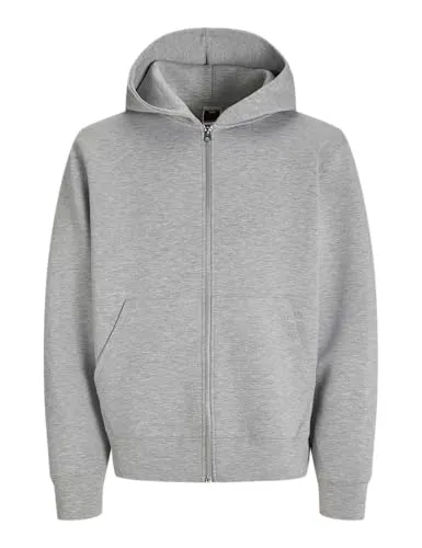Jack & Jones Herren Hoodie JCOCOVER SCUBA SWEAT ZIP HOOD in grau von Jack & Jones