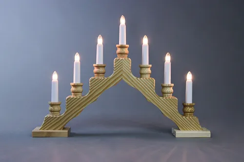 Schwedenleuchter natur in braun von Weigla Günter Gläser Leuchtenherstellung