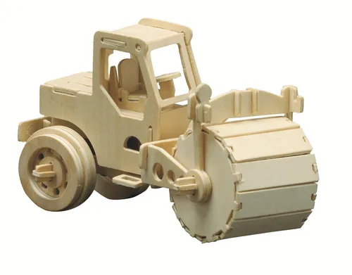Pebaro 3D-Puzzle Holzbausatz Walze, 863/5, 64 Puzzleteile