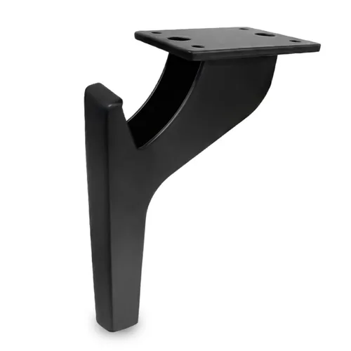 Möbelfüße Metall Schwarz 18 cm Industrial – Design Stahlfüße für Sofa, Schrank & Kommode – Matt Pulverbeschichtet, Eckig inkl. Bodenschoner Höhe 180mm