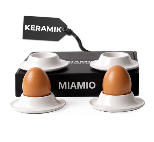 MiaMio Eierbecher MIAMIO Eierbecher 4er Set Weiß in weiß von MiaMio