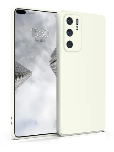 Hülle für Huawei P40 - Handyhülle Cover aus Silikon Weiß