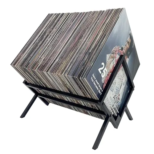 REGAL DISPLAY Vinyl schallplatten aufbewahrung–12 Zoll-Präsentationsständer-Buch und Schallplatten Aufbewahrung-Album und LP Organizer
