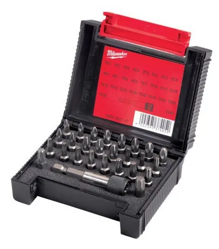 Milwaukee 27-teiliges Kompaktset mit Bits PH1, PH2, PH3 und PZ