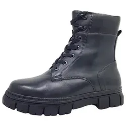 Tamaris Comfort Damenschuhe Schnürstiefel - Schwarz, Schuhgröße 38 EU, ideales Wintermodell mit optimaler Schnürung und hochwertigem Leder