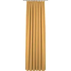 Adam Vorhang Uni Collection light (1 St), Kräuselband, blickdicht, aus 100% Bio-Baumwolle gelb 145 cm x 175 cm