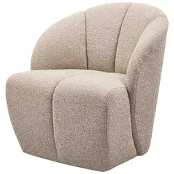 Drehsessel Mojo aus Bouclé-Stoff – modern, drehbar und komfortabel in Beige - Der Drehsessel Mojo bietet elegantes Design und hohen Sitzkomfort. Der weiche Bouclé-Stoff und die drehbare Konstruktion machen ihn zum idealen Möbelstück für jedes Wohnambiente.