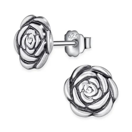 Damen Ohrstecker Blume 925 Silber - Ohrschmuck aus 925 Sterling Silber mit floralem Motiv, perfekt für besondere Anlässe wie Hochzeiten oder Geburtstage.