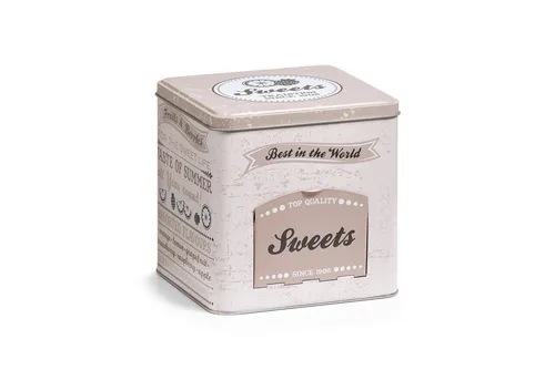 Zeller Present Vorratsdose Süßigkeitendose mit Deckel und Klappe Sweets, Metall, (Stück, 1-tlg., 1 Dose), Vorratsdose
