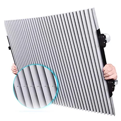 Sunfree Sonnenschutz Frontscheibenrollo Plissee für Wohnmobil Campingbus (80 cm)