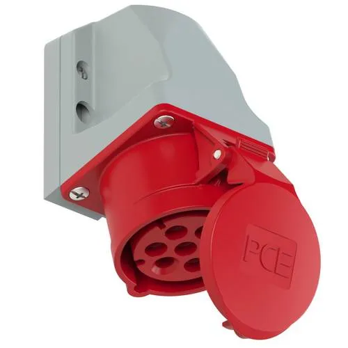 PCE 117-6v CEE Wandsteckdose 16 A 7-polig 400 V - Steckdosen & Zubehör - Robuste CEE Wandsteckdose mit 7-poligem Anschluss, ideal für den Einsatz in anspruchsvollen Umgebungen, IP44/IP54 Schutz für maximale Sicherheit.