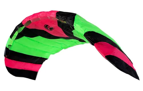 Wolkenstürmer® Paraflex Trainer 3-Leiner Lenkmatte 2.3 (neonpink) - Kites für Kitesurfing – idealer Trainerkite für Einsteiger, sofort flugbereit mit robustem Ripstop Polyester und umfangreichem Zubehör für den perfekten Einstieg in den Kitesport.