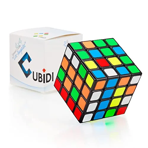 CUBIDI® Original Zauberwürfel 4x4 - Typ Los Angeles | Speed-Cube mit optimierten Dreheigenschaften | Magic Cube für Anfänger und Fortgeschrittene | mit aufgeklebten Farb-Sticker