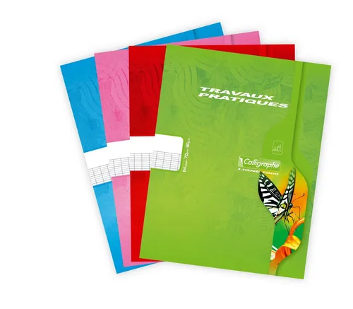 CLAIREFONTAINE Notizbuch 10x KURSUS BLOCK A4 100 Blatt KARIERT - Sortiert 2573C, Calligraphe 7000