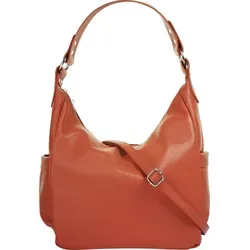Shopper SAMANTHA LOOK - Damen Leder Shopper in Orange - Handtaschen aus 100% Rindleder, Made in Italy. Leger und minimalistisch, mit großzügigem Hauptfach, Innentaschen und seitlichen Fächern für optimale Organisation. Verstellbarer Schultergurt für flexibles Tragen.