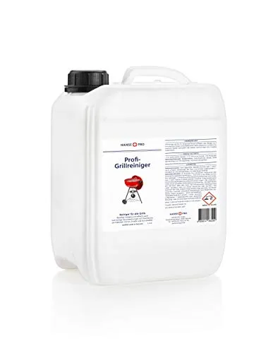 HANSE PRO Profi-Grillreiniger, im 5 Liter-Kanister I löst hartnäckige Verkrustungen und Rückstände I für Grillrost, Herdplatten, Öfen, Dunstabzugshauben I optimal für Edelstahl I Grillrost-Reiniger