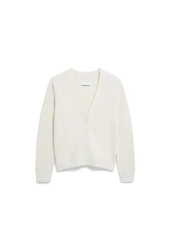 Armedangels Strickjacke beige L (42) - Strickjacke aus 100% Baumwolle, ideal für gemütliche Tage. Pflegeleicht und in der trendigen Oatmilk-Farbe, perfekt für jeden Anlass.