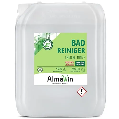 Almawin Bad & WC Reiniger 20L - Umweltfreundlicher WC-Reiniger - Effektiver Toilettenreiniger im 20L Kanister, ideal zur gründlichen Reinigung und Pflege. Hergestellt aus natürlichen Inhaltsstoffen für eine frische Duftnote.