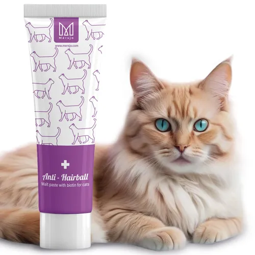 Produktbild Katzenenthaarungspaste mit Biotin, Nahrungsergänzungsmittel Mersjo Anti-Hairball