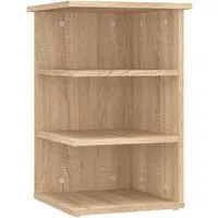 vidaXL Beistellregal Sonoma-Eiche 35x35x55 cm - TV-Halterungen und Beistelltisch in einem! Praktisches Regal mit 3 Fächern für optimalen Stauraum und stabiler Ablagefläche für Getränke und Deko.