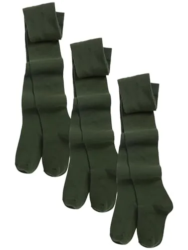 NEXT Mädchen Strumpfhose Für Die Schule 3Er Pack (3 Bis 16 Jahre) Grün 3-4 Jahre